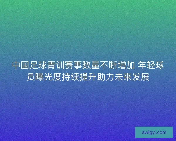 中国足球青训赛事数量不断增加 年轻球员曝光度持续提升助力未来发展