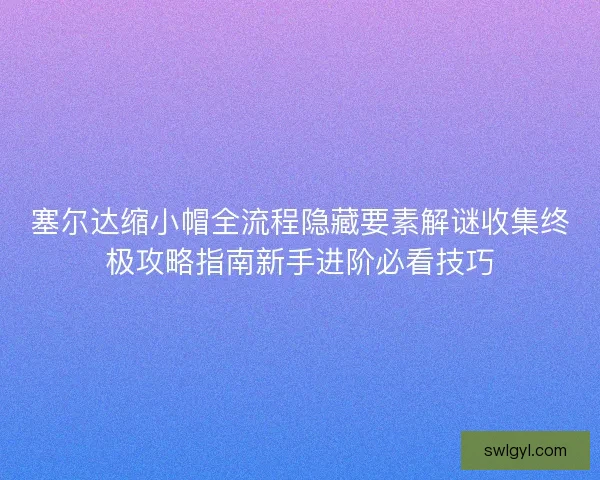 塞尔达缩小帽全流程隐藏要素解谜收集终极攻略指南新手进阶必看技巧