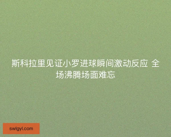 斯科拉里见证小罗进球瞬间激动反应 全场沸腾场面难忘